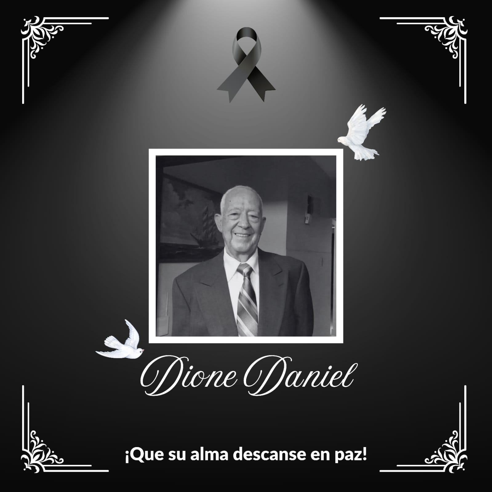 Concejo Edilicio Alcaldía de Baní, declara tres días de duelo municipal por la muerte del profesor Dione Daniel